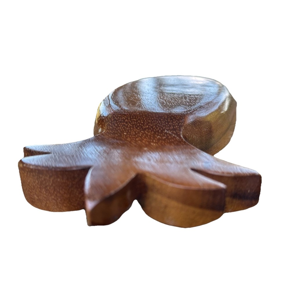 Vtg Hawaii Pineapple‎ Shaped Monkey Pod Wood Carved Nut Bowl / Candy Dish - Picture 4 of 4